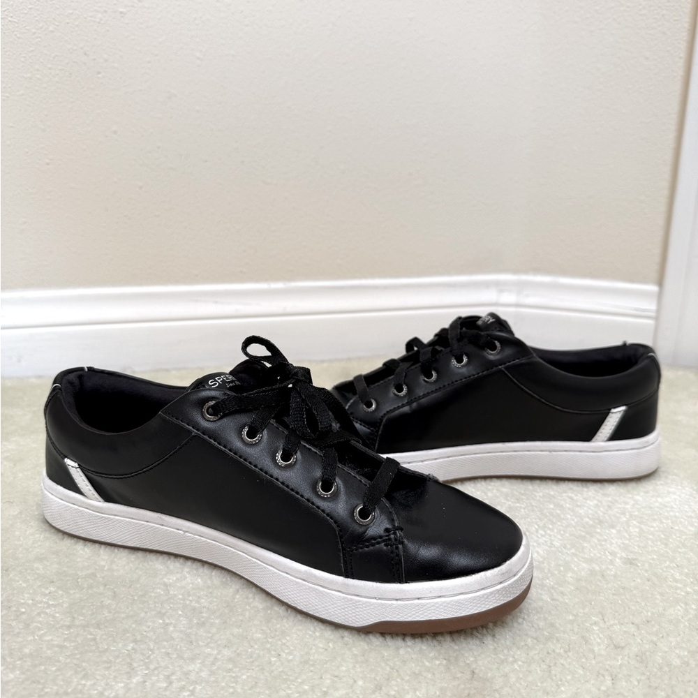 Sperry Top Sider Sneakers Women's Charter LTT STS86546 Black Size 8.5